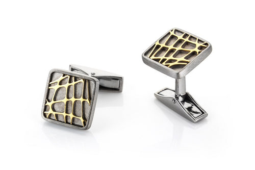 Sterling Silver Two Toned Cufflinks
