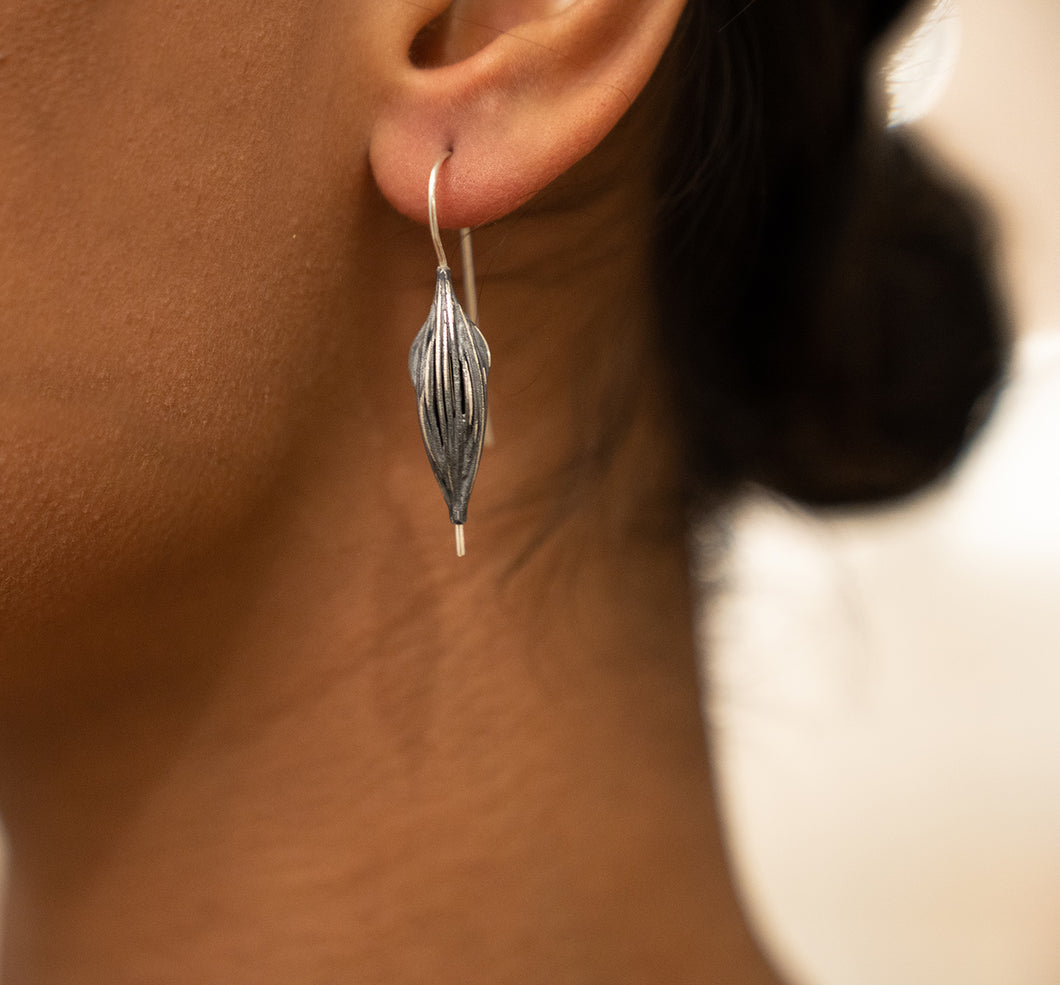 Sterling Silver Oxidized Earrings